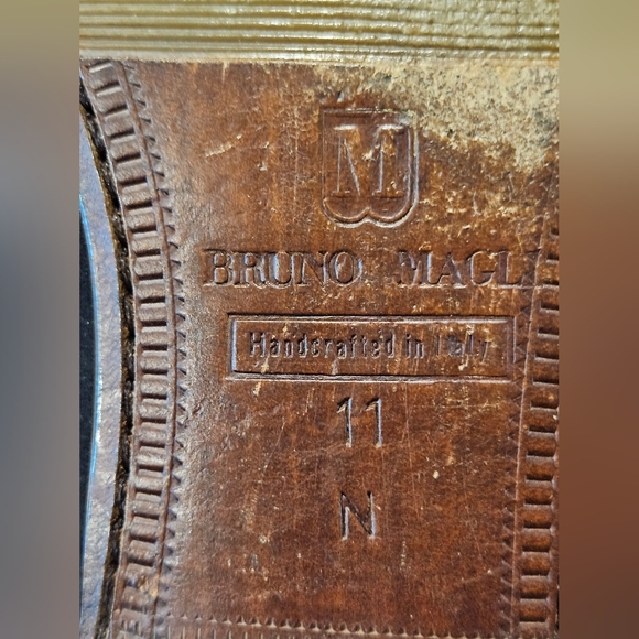 BRUNO MAGLI Italy Men's 11 N Black Leather & Suede Penny Loafers | Luxury Narrow - Picture 7 of 9